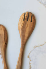 Olivewood Salad Spoon and Fork Set