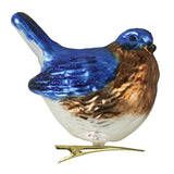 Bird Clip Ornaments, Glass, Set of 3