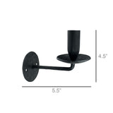 Ascot Taper Wall Sconce, Black