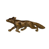 Antiqued Brass Running Fox  Tabletop Decor