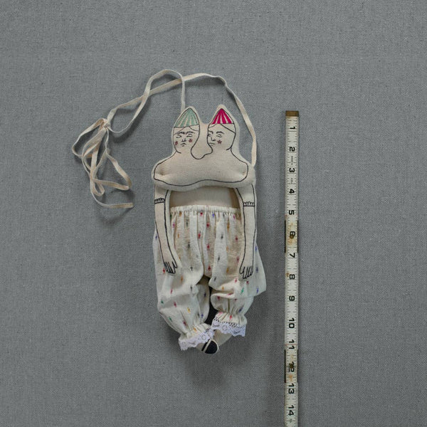 Twins, Cotton Wall Hanging, Art Doll