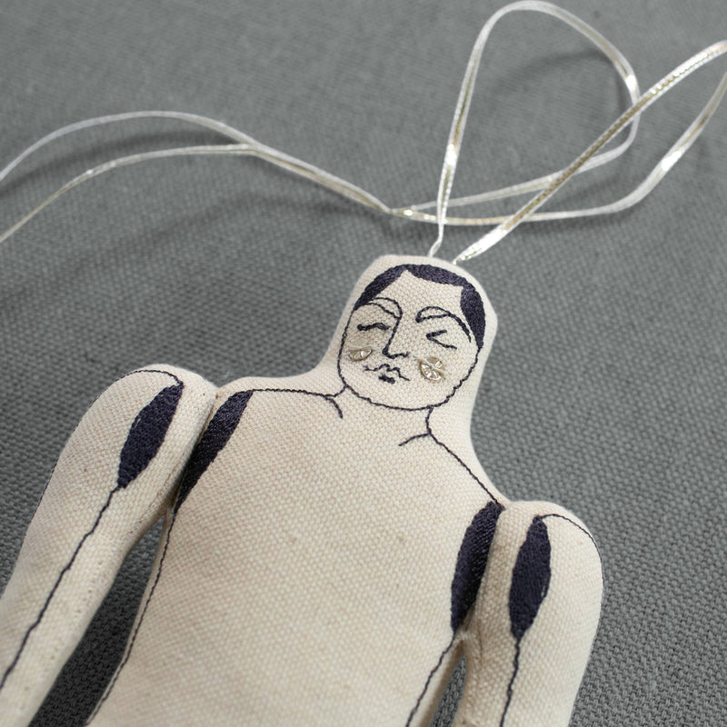 Automaton - Cotton Filled Ornament, Token, Doll, Embroidered