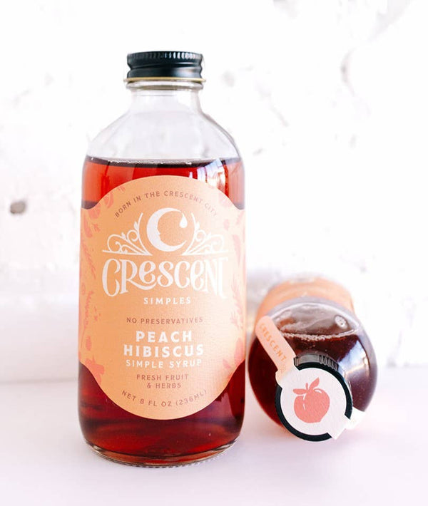 Peach Hibiscus Simple Syrup