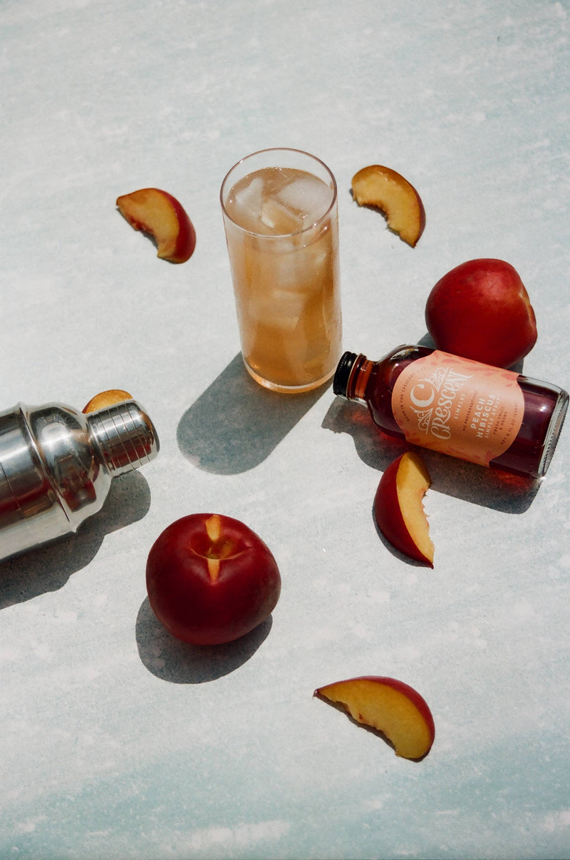 Peach Hibiscus Simple Syrup