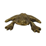 3" Antiqued Brass Frog Paper Weight