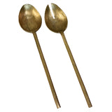 Hendrix Salad Servers, Brass - Antique Brass