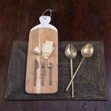 Hendrix Salad Servers, Brass - Antique Brass