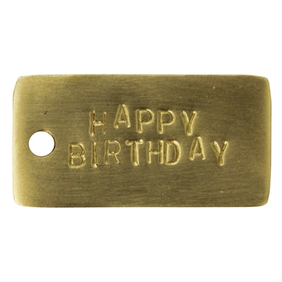 Brass Tag - Happy Birthday