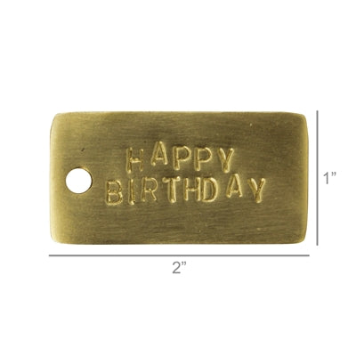 Brass Tag - Happy Birthday