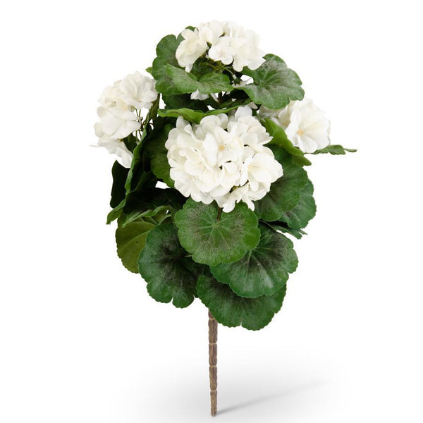 24 Inch White Geranium Spray