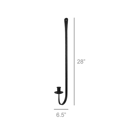 Keen Taper Wall Sconce, Metal, Black