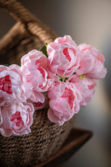 20" Pink Real Touch Peony Stem