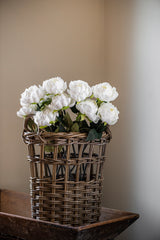 20" White Real Touch Peony Stem