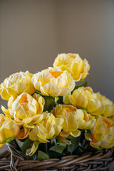 20" Yellow Real Touch Peony