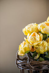 20" Yellow Real Touch Peony