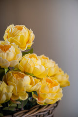 20" Yellow Real Touch Peony