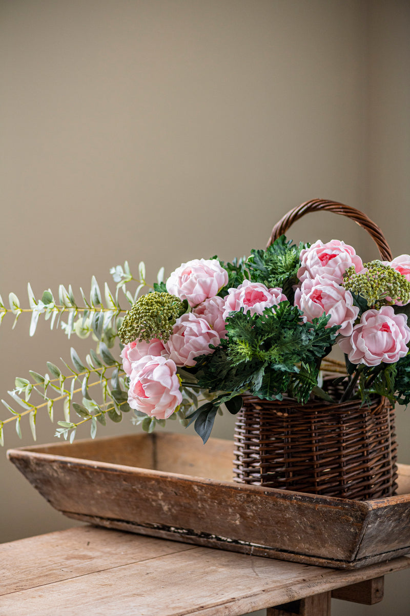 20" Pink Real Touch Peony Stem