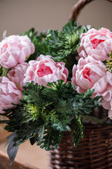 20" Pink Real Touch Peony Stem