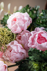 20" Pink Real Touch Peony Stem