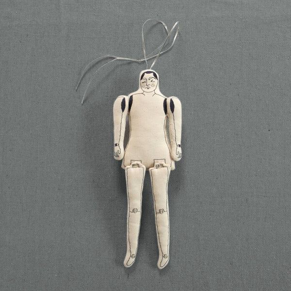 Automaton - Cotton Filled Ornament, Token, Doll, Embroidered