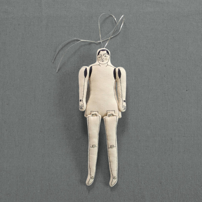 Automaton - Cotton Filled Ornament, Token, Doll, Embroidered
