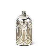 Etched Mercury Glass Bottle Vases