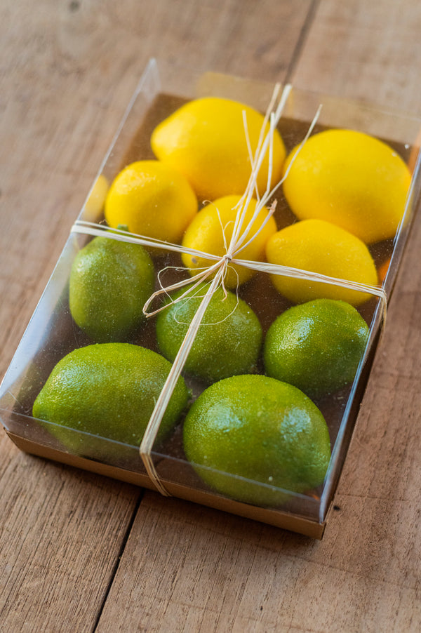 7.5" Box of 10 Mixed 2.5 Inch Lemons & Limes