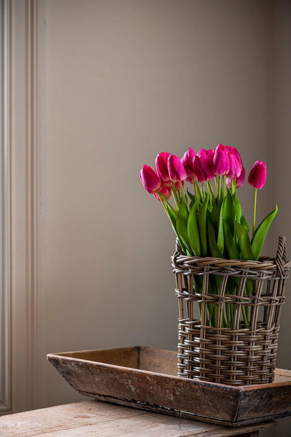 26.75" Fuchsia Silk w/Real Touch Single Tulip Stem