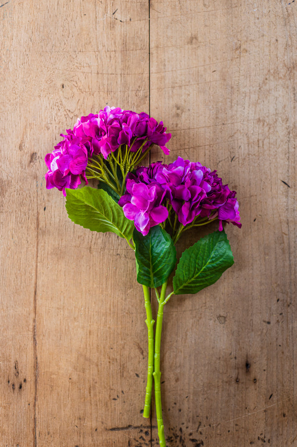 20 Inch Purple Real Touch Hydrangea Spray