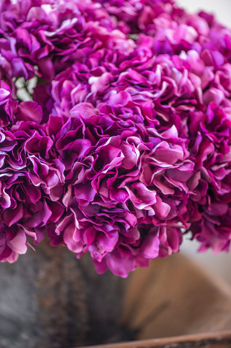 20 Inch Purple Real Touch Hydrangea Spray