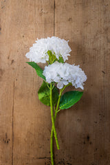 20 Inch White Real Touch Hydrangea Spray