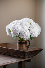 20 Inch White Real Touch Hydrangea Spray
