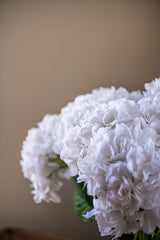 20 Inch White Real Touch Hydrangea Spray