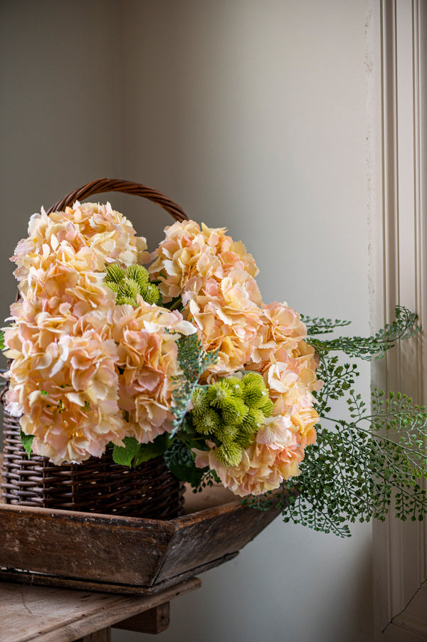 20 Inch Green Real Touch Hydrangea Spray
