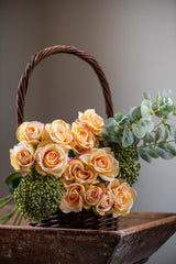 17" Light Green Real Touch Full Bloom Rose Stem w/Foliage Bundle (6
