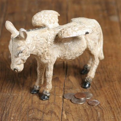 Donkey with Wings - Cast Iron - White