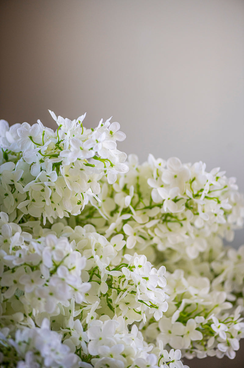38.5" White Cone Hydrangea Stem