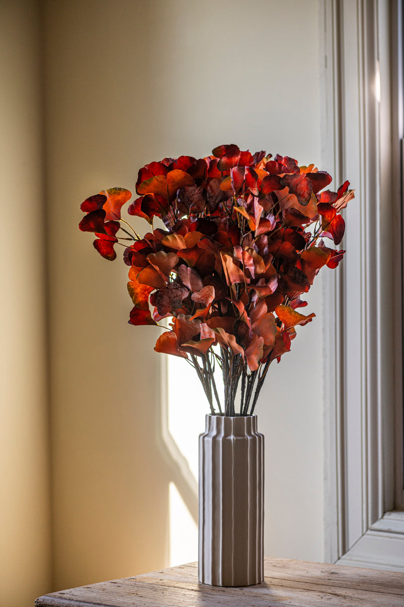 30 Inch Orange Two-Tone Gingko Stem