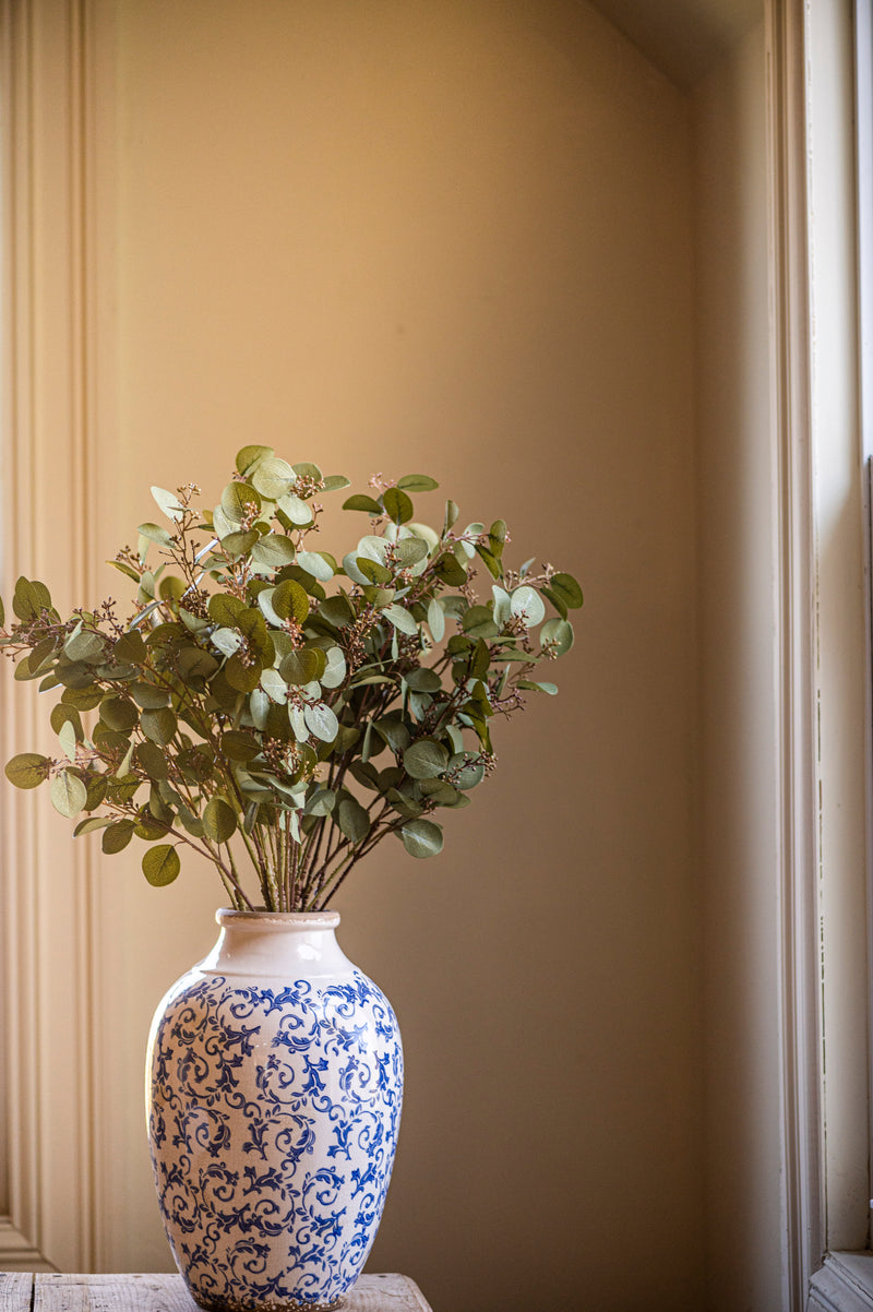 33 Inch Green Budding Eucalyptus Stem