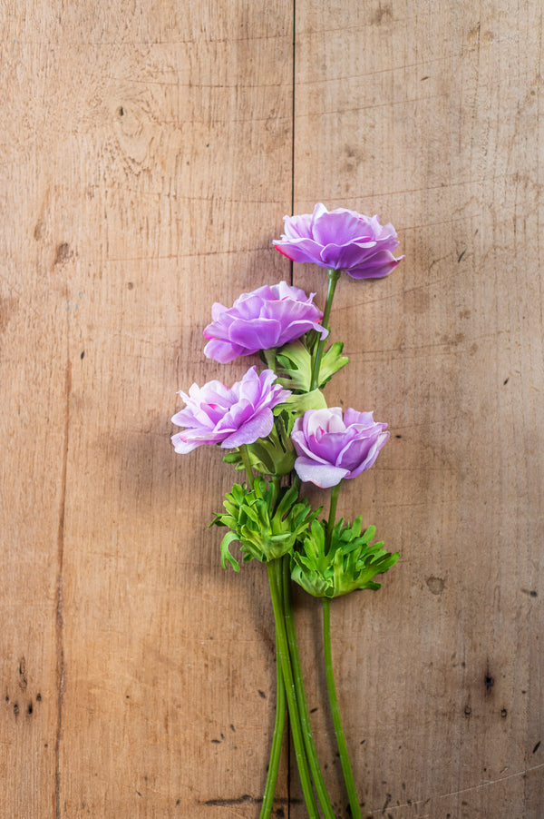 20.5"  Purple Real Touch Buttercup Wildflower