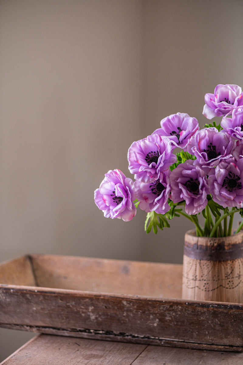 20.5"  Purple Real Touch Buttercup Wildflower