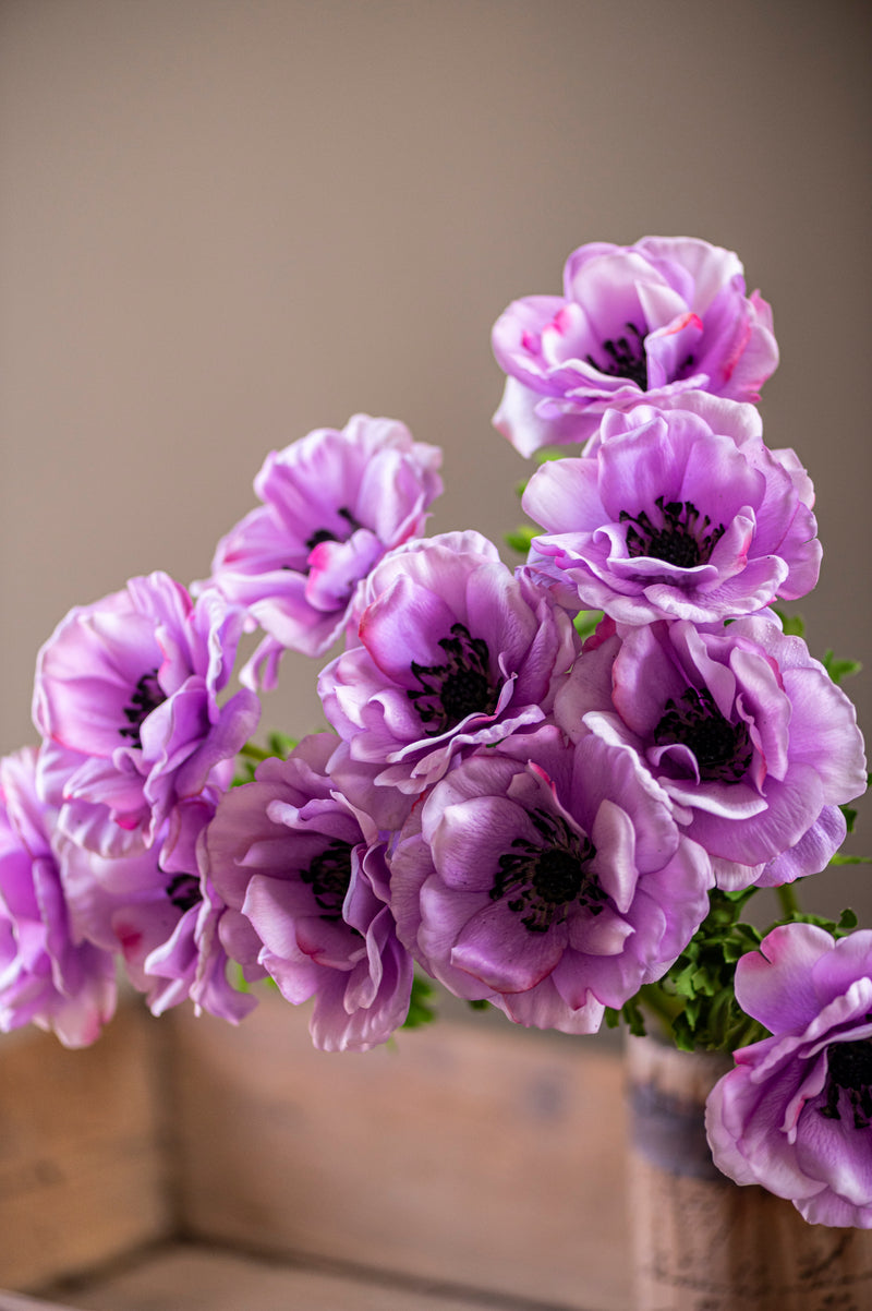 20.5"  Purple Real Touch Buttercup Wildflower