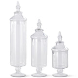 Clear Glass Cylinder Apothecary Jars
