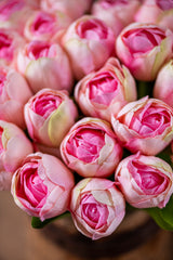13" Pink Real Touch Tulip Bundle (6 Stem)