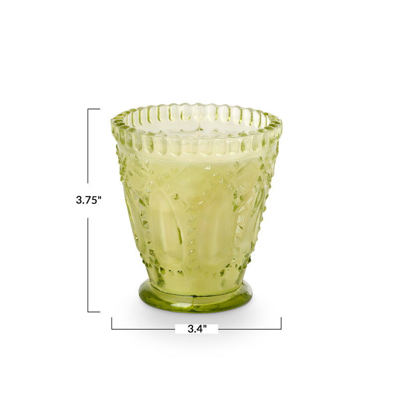 T&T Lush Lily Pressed Glass