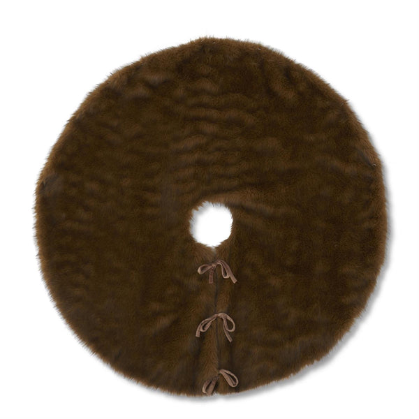 50 Inch Brown Faux Fur Tree Skirt