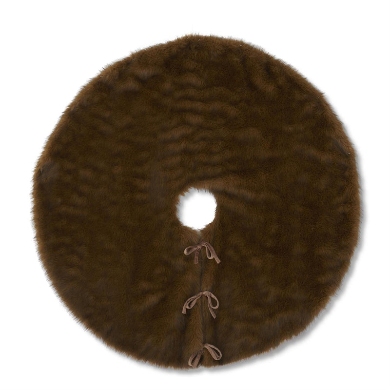 50 Inch Brown Faux Fur Tree Skirt