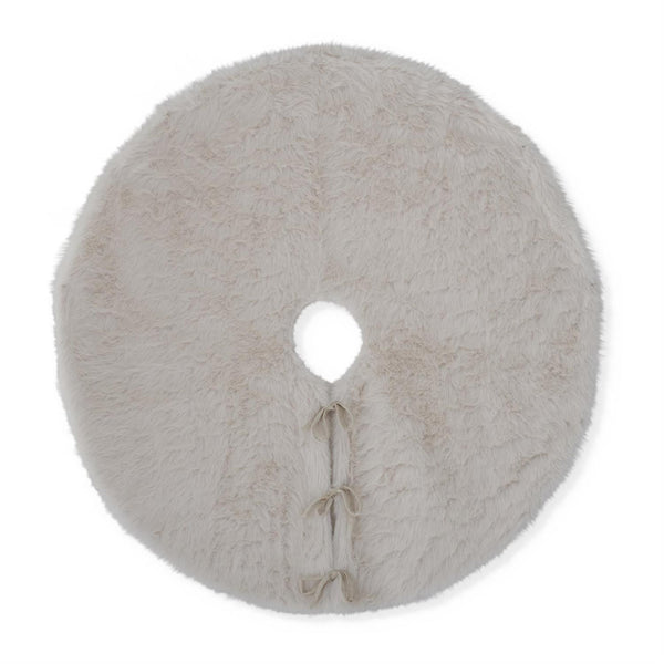 50 Inch White Faux Fur Tree Skirt