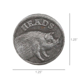 Heads or Tails Coin - Cast Iron - Antique Silver