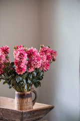 23" Pink Faux Dried Dahlia Bundle (3 Stems)